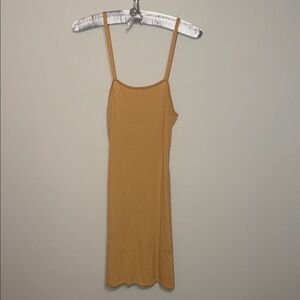 Sandro Mustard Fit & Flare Layering Dress - size small. B7